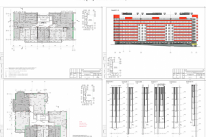 Девятиэтажное жилое здание (АР - П+Р)