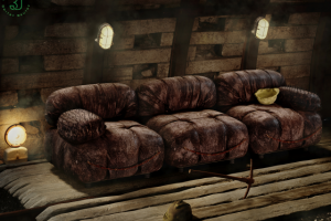 Диван в шахте