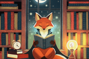 Мама лис и лисенок