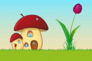 Тюльпан и домик из гриба