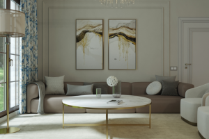 Визуализация кухни-гостиной