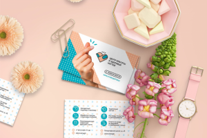 Дизайн Визитки центра красоты и здоровья ногтей