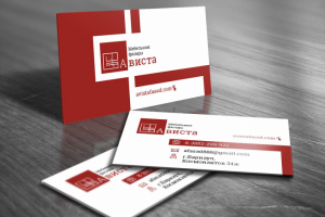 Дизайн визиток для мебельной компании