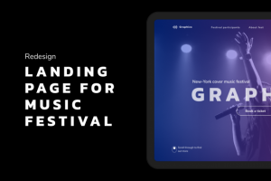 Лендинг музыкального фестиваля | Редизайн