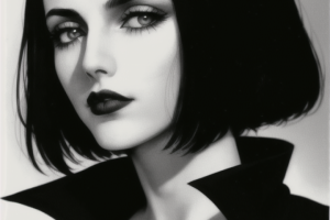 Ai портрет в нуарном стиле