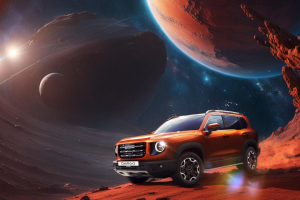 Имидж для автомобильной компании ко дню космонавтики