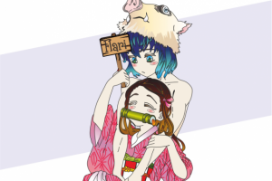 Аниме отрисовка персонажа по картинке в векторе