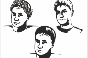 Портрет силуэт в векторе