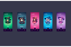 Выбор персонажа в мобильной игре