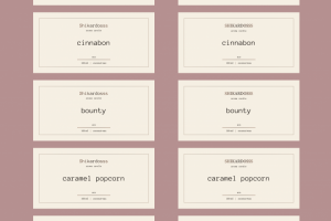 Набор этикеток для магазина ароматических свечей