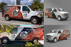 Фирменная оклейка автомобиля Ford для AXE HABITS (Miami)