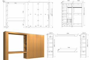 Шкаф с рабочей зоной