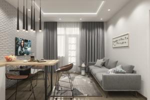 Студия в смешанных стилях  рендер 2