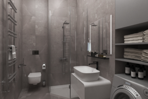 Дизайн ванной комнаты в стиле минимализм