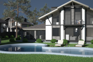 Визуализация коттеджа