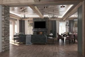 Коттедж с элементами шале