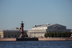 вид на стрелку Васьльевского острова(Санкт-Петербург)