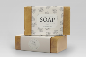 Упаковка мыла для бренда органической косметики AMELIA WILSON