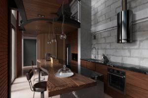 Визуализация интерьера Loft / Дизайнер Le House