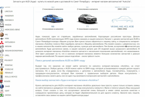 Автомобильная тематика. Запчасти для AUDI