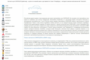 Автомобильная тематика. Запчасти для CHRYSLER