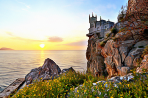 Картина с эффектом красок маслом