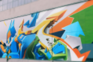 Роспись стены площадью 600 м2