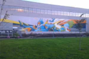 Роспись стены площадью 600 м2