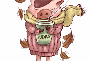 2d персонаж для рекламы кофейни