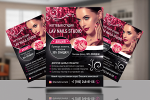 Листовка для рекламирования маникюр