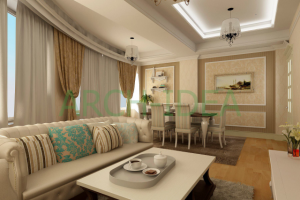 Дизайн интерьера гостинной комнаты