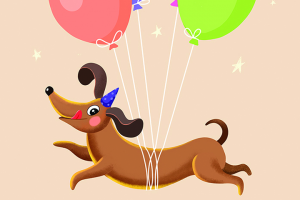 Открытка с таксой