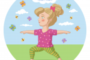 Серия персонажей на тему «Детская йога»