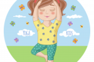 Серия персонажей на тему «Детская йога»