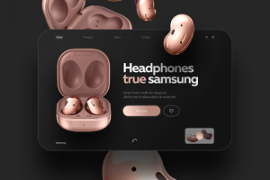 Одностраничный сайт наушников samsung