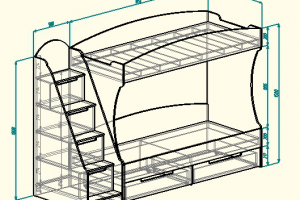 Детская кровать и лестница-комод