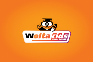 Логотип для детского центра знаний Wolta Kids