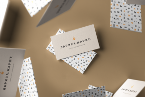 Логотип и айдентика для ресторана «Лариса Жарит»