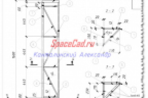 Чертеж стойки арки