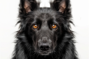 Пес на белом фоне