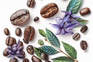 Кофе в листьях индигофера