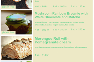 Верстка, дизайн меню