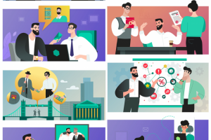 Векторные иллюстрации для компании Kaspersky