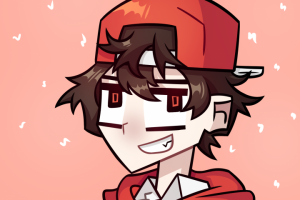 Парень в кепке арт