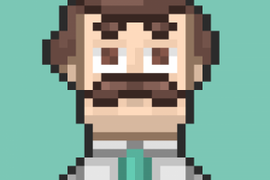 Усатый человек пиксель арт