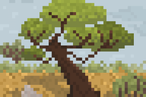 Акация пиксель арт