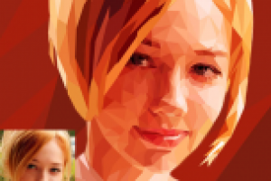 портрет полигон арт