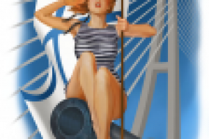 Девушка в тельняшке PIN - UP