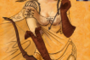 Портрет лучница со стрелой