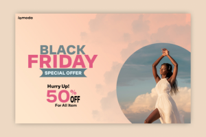 Баннер для сайта Lamoda на черную пятницу